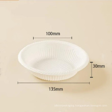 Biodegradable 6inch Cornstarch CPLA Plastic Round Plate Tray